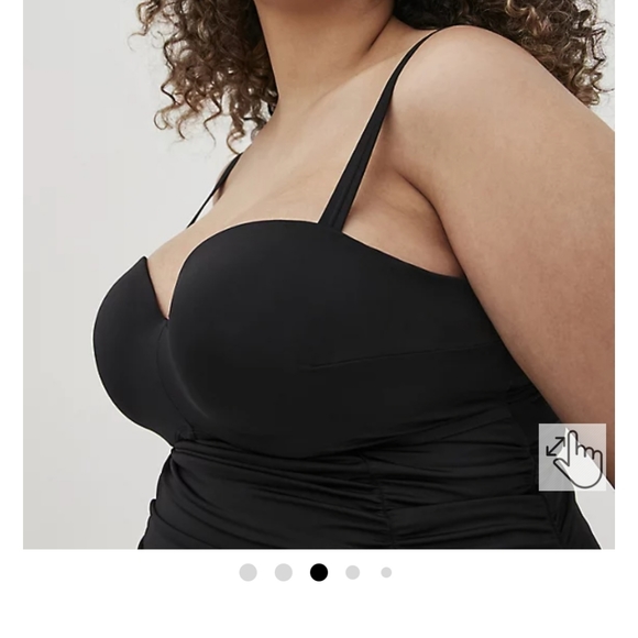 Torrid UNDERWIRE RUCHED RETRO MID-LENGTH SWIM DRESS SZ14/16 DD/DDD - Picture 3 of 9